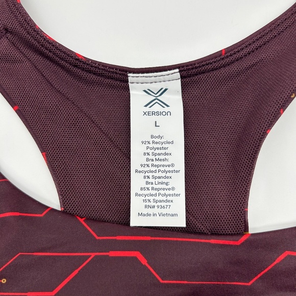 Xersion Women's Burgundy Hi Tech Medium Support Sports Bra Size M L XXL - Picture 10 of 13